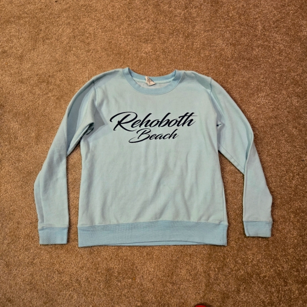 Pacific & Company Women's Teal Light Blue Sweatshirt w/ Rehobeth Beach Size M